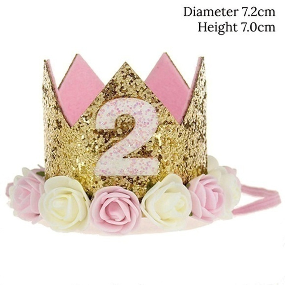 Age 2 princess birthday crown